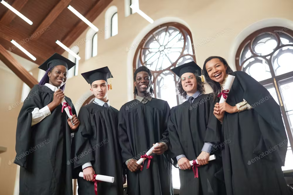 college graduate in cap and gown